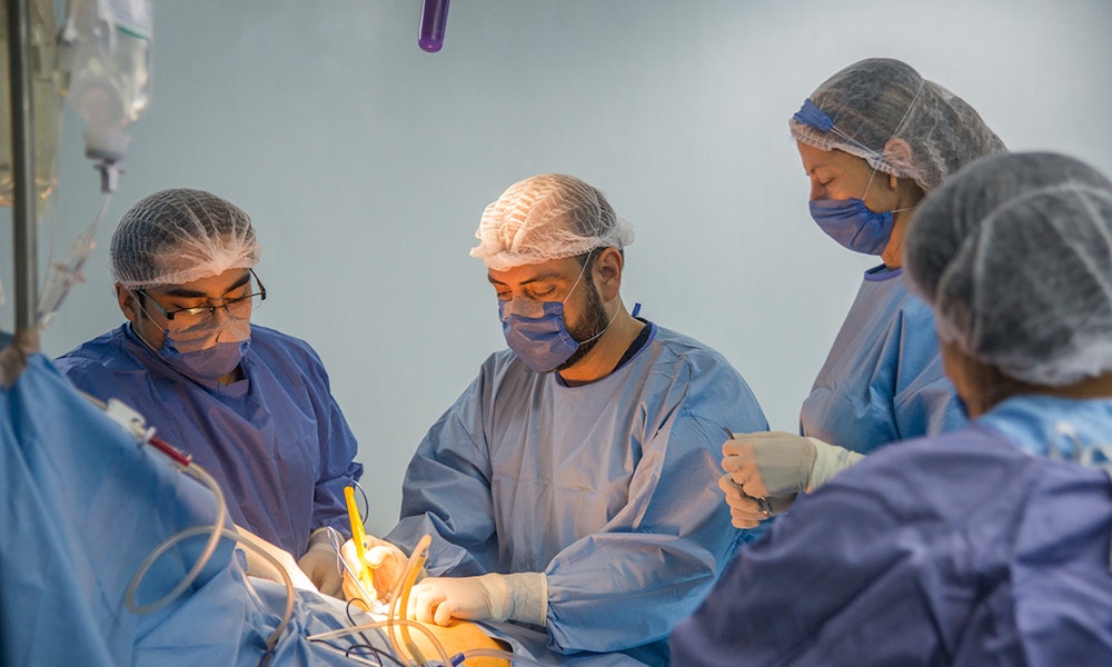 Our team performing bariatric surgery